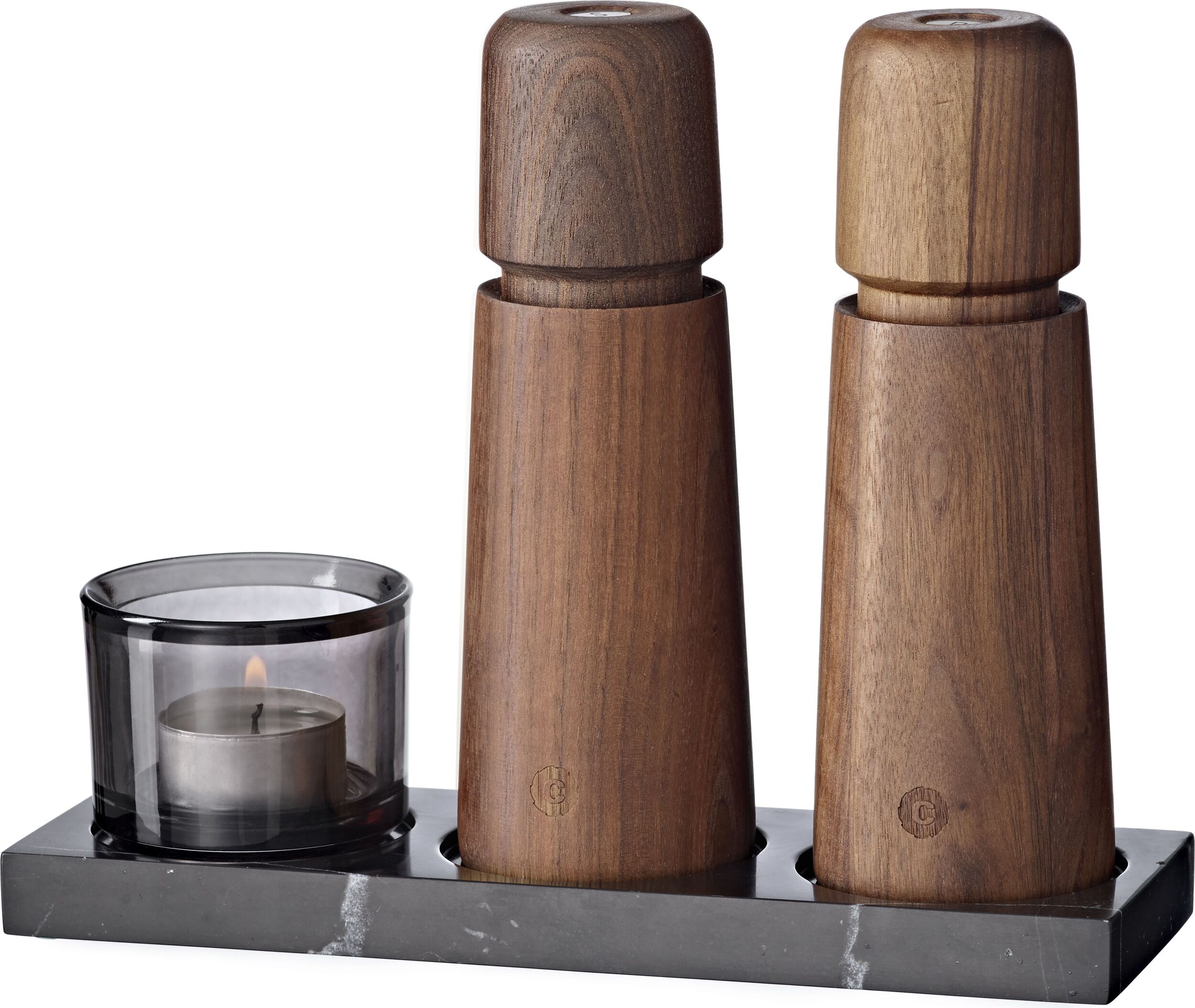 Tabletopper Stand for salt and pepper mills 22 cm black marble - FA