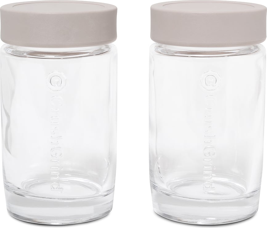 Vaasa Pots à épices, blanc cassé, Lot de 2