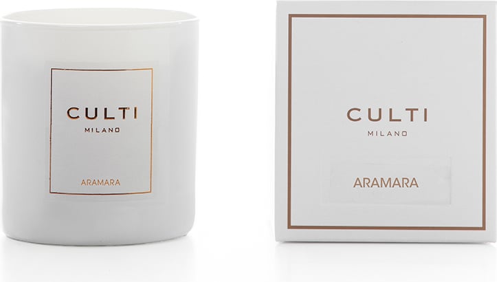 Culti Aramara Duftkerze 270 g, weiß, im glänzenden Glas