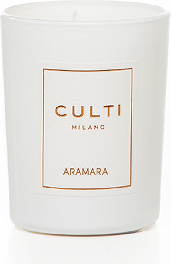 Culti Aramara Duftkerze 550 g, weiß, im glänzenden Glas