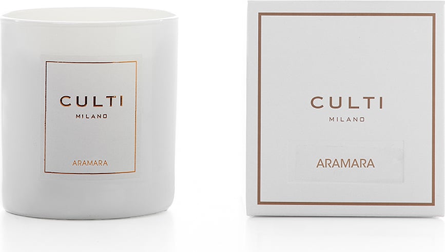 Culti Aramara geurkaars 270 g, wit in glanzend glas