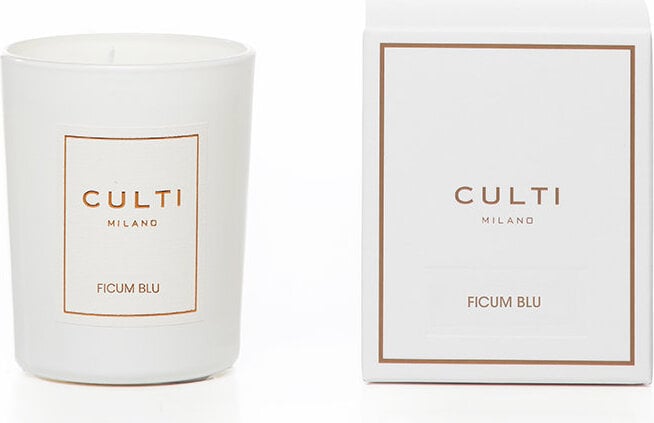 Culti Ficum Blu Duftkerze 70 g, weiß in glänzendem Glas
