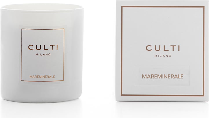 Culti Mareminerale Duftkerze 270 g, weiß, im glänzenden Glas