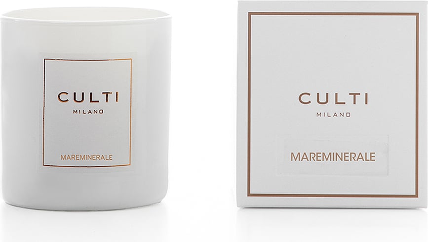 Culti Mareminerale Duftkerze 270 g, weiß, im glänzenden Glas