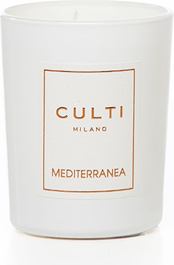 Culti Mediterranea Duftkerze 550 g, weiß, im glänzenden Glas