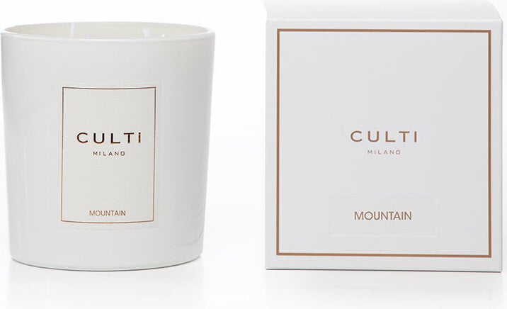 Culti Mountain Duftkerze 550 g, weiß, im glänzenden Glas