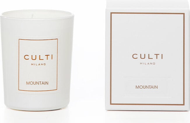 Culti Mountain Duftkerze 70 g, weiß, im glänzenden Glas