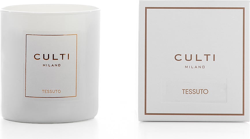 Culti Tessuto Duftkerze 270 g, weiß, im glänzenden Glas