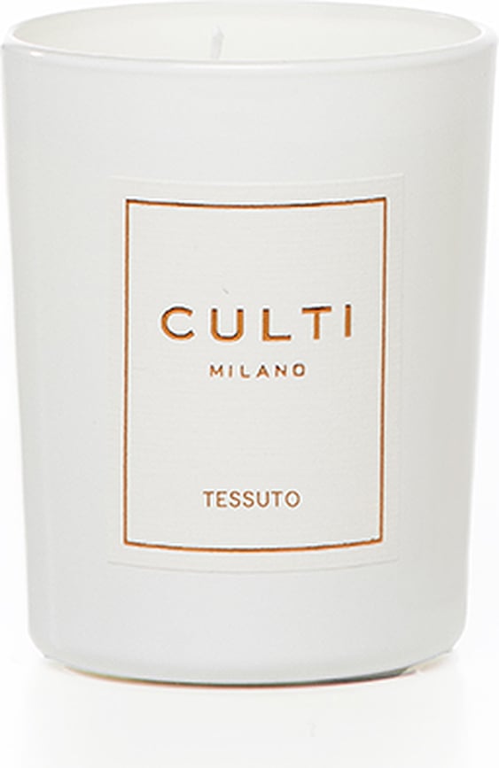 Culti Tessuto Duftkerze 550 g, weiß, im glänzenden Glas