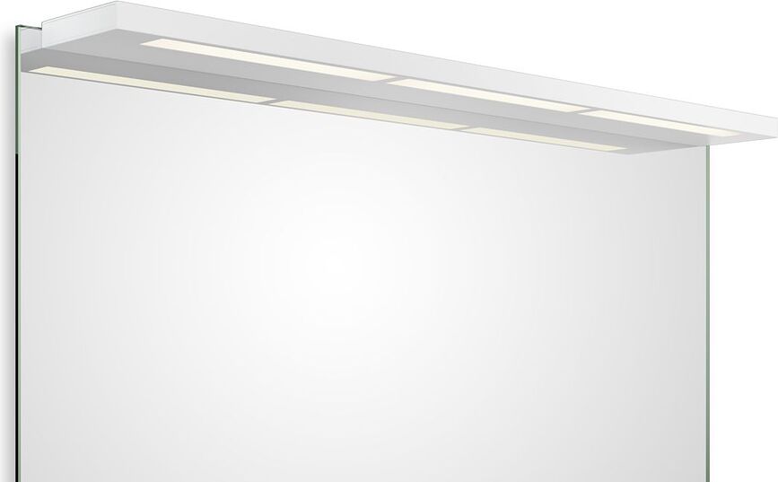 Aplique de espejo Slim, de pinza, blanco mate