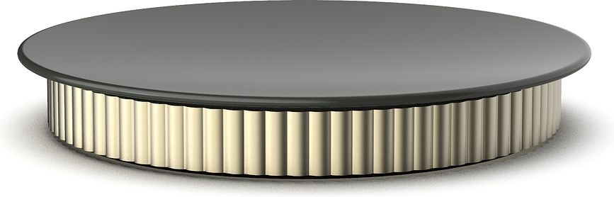 Bandeja de Baño Of Line, 18 cm, con base dorada