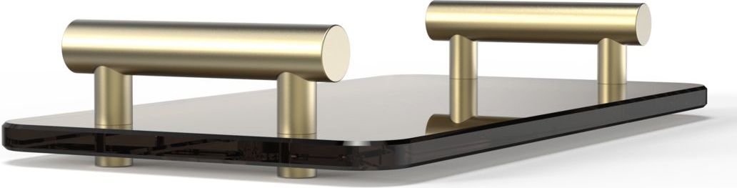 Bar Badezimmertablett braun-gold
