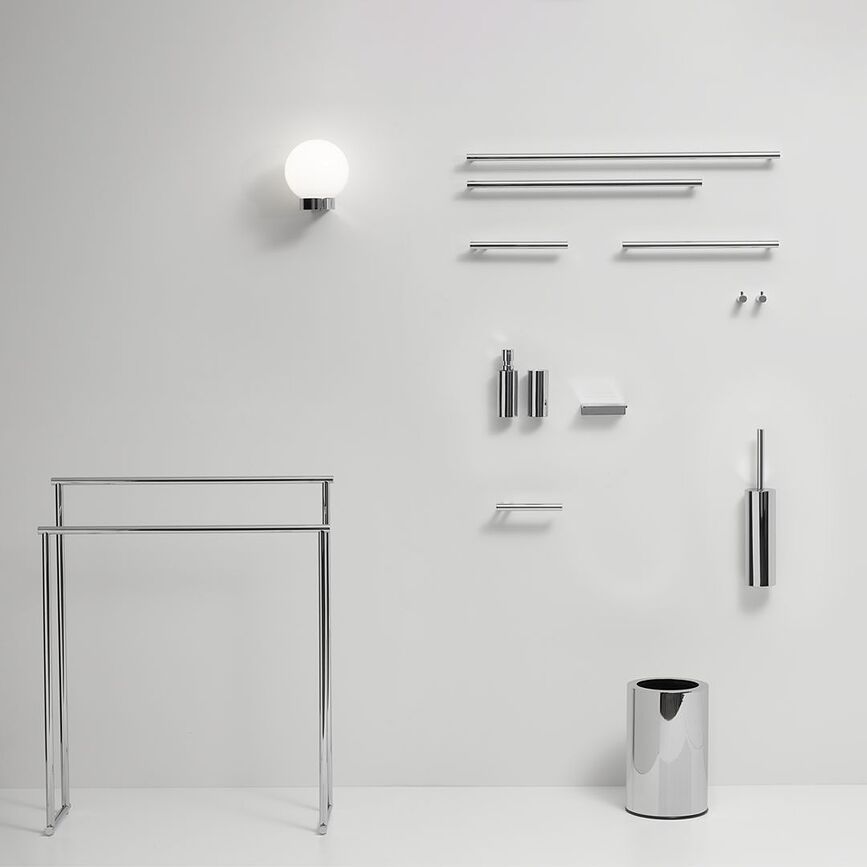 Bar Brosse WC murale, métal foncé mat