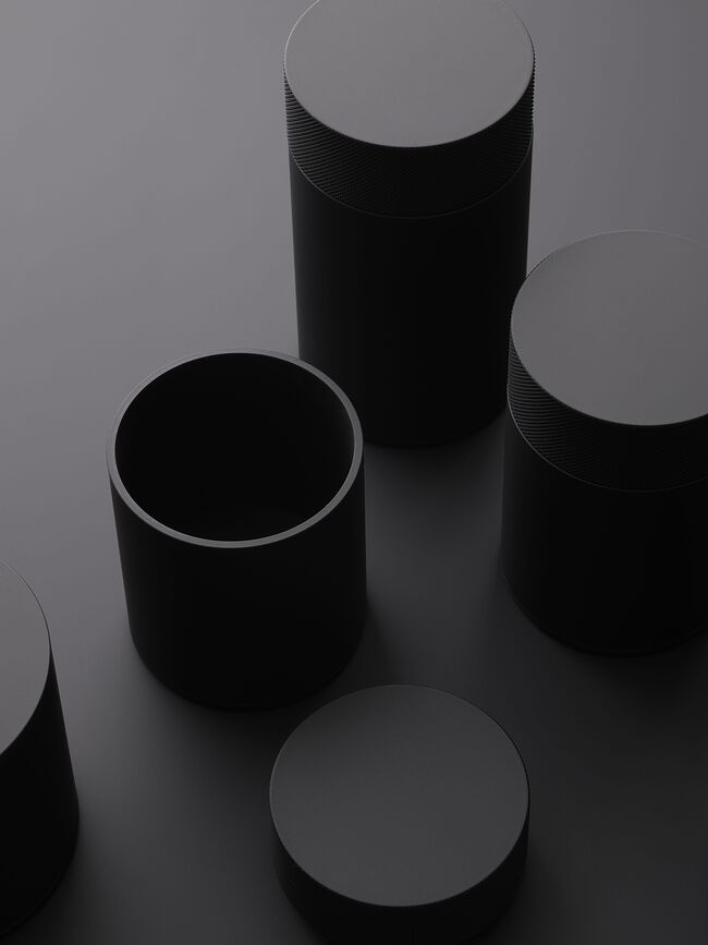 Bar Récipient de Salle de Bain avec couvercle, noir mat