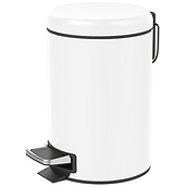 Basic Badezimmer-Abfallbehälter 26 cm Weiß matt