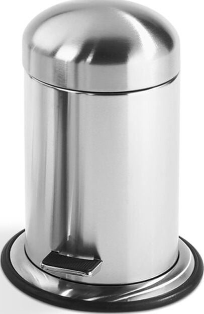 Basic Badezimmer-Abfallbehälter 31 cm Stahl matt