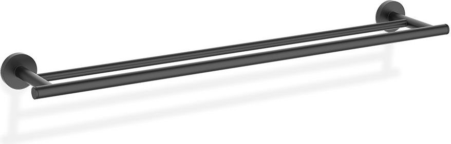 Basic Handtuchreling 65 cm schwarz matt doppelt