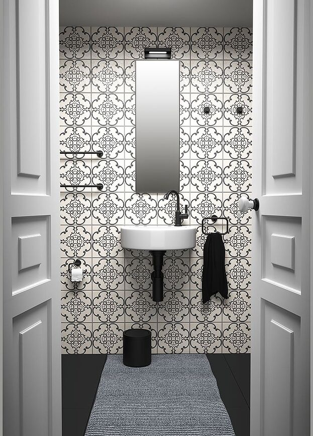 Basic Kavelj stenski samolepilni, krom