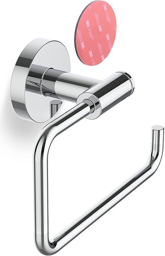 Basic Porte-Rouleau de Papier Toilette pivotant, chromé, à fixation adhésive