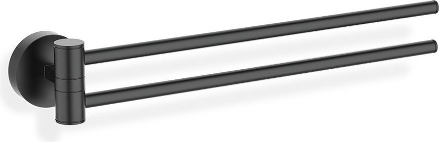 Basic Rack for towels black matte double movable