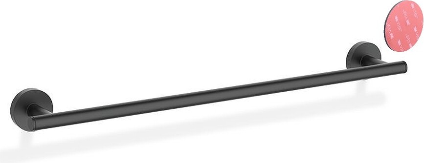 Basic Towel rail 38 cm black matte self -adhesive assembly