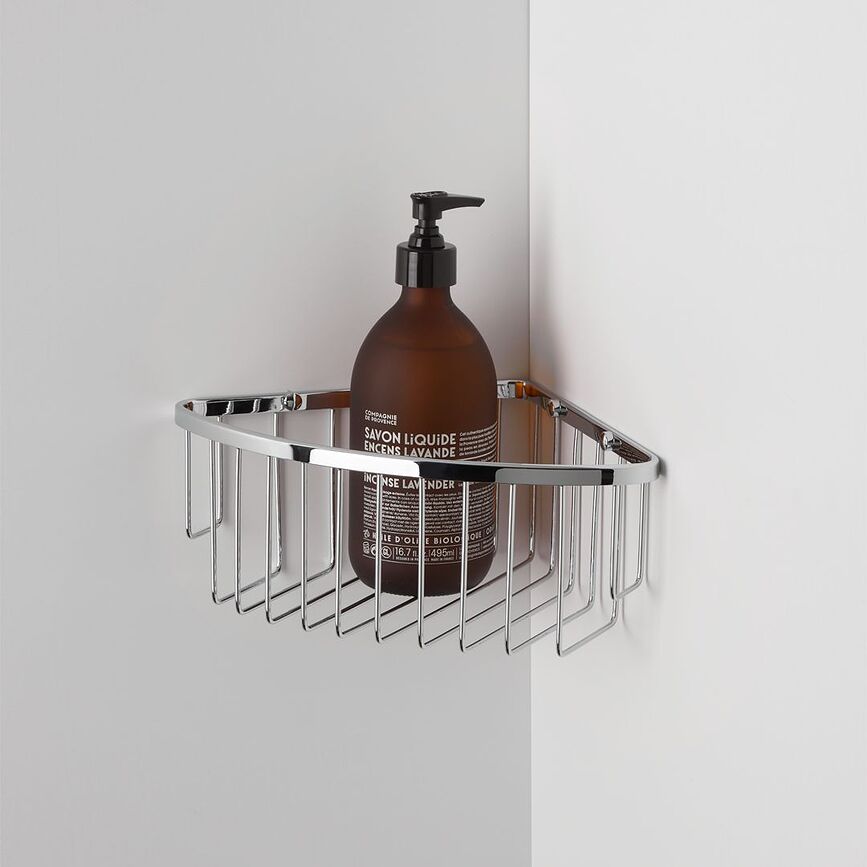 Basic Tuš polica kotna globoka, krom