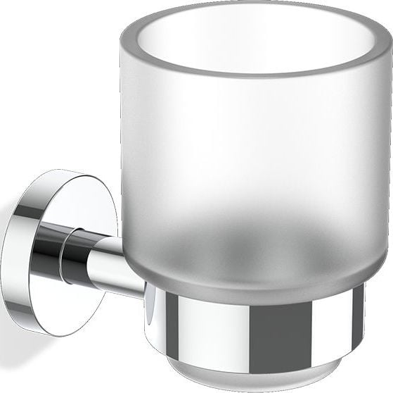 Basic Zahnbürstenbecher Chrom für die Wand