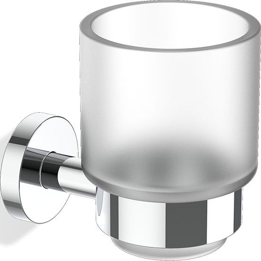 Basic Zahnbürstenbecher Chrom für die Wand