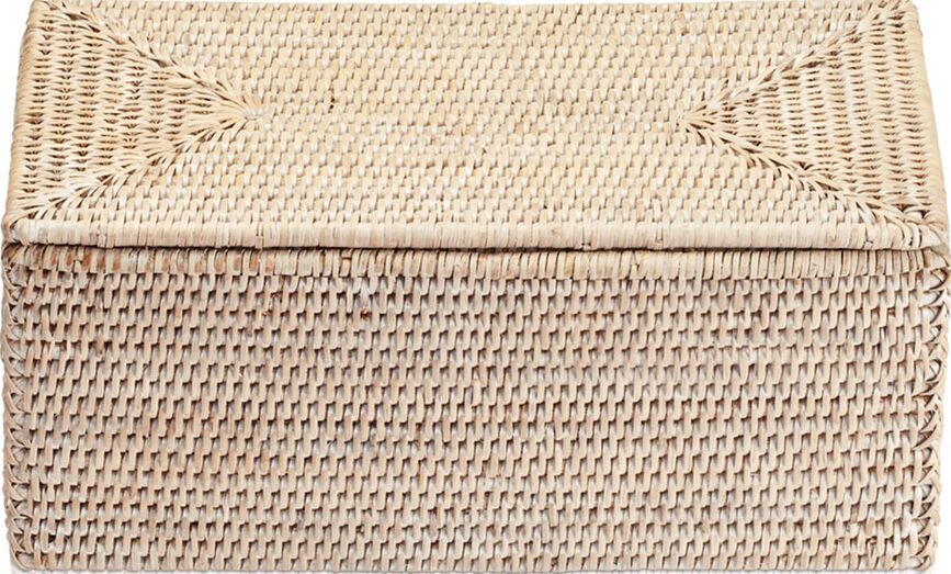 Basket Boîte de Rangement pour Salle de Bain avec couvercle, 30 cm