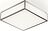 Bauhaus Plafonnier ou Applique 30 x 30 cm, finition nickel