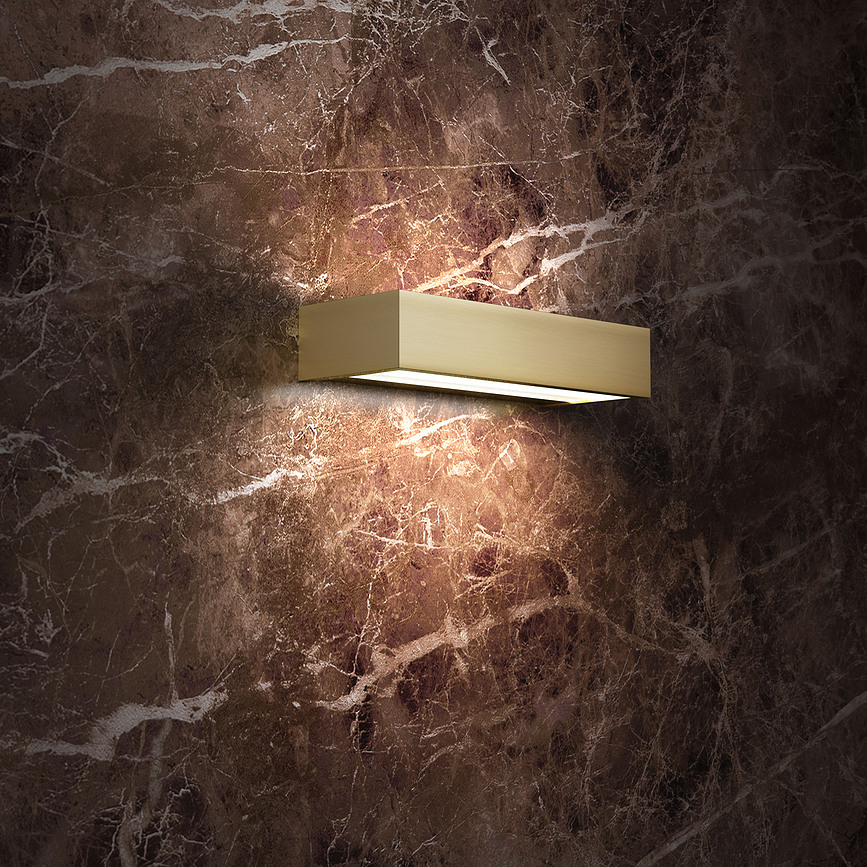 Box Applique Murale LED, 2700K, 60 cm, doré mat