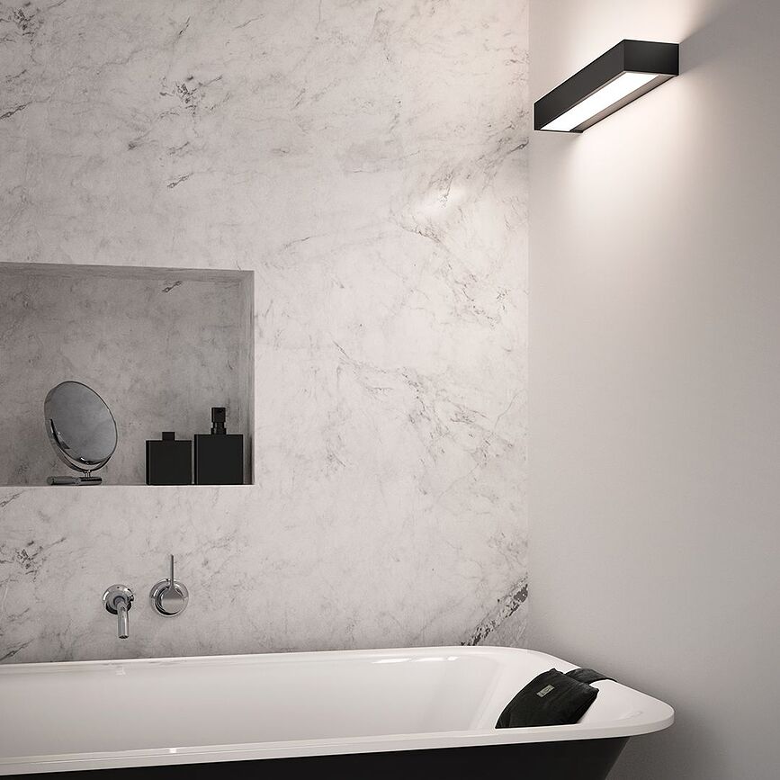 Box Applique LED, 150 cm, 2700K, noire mate