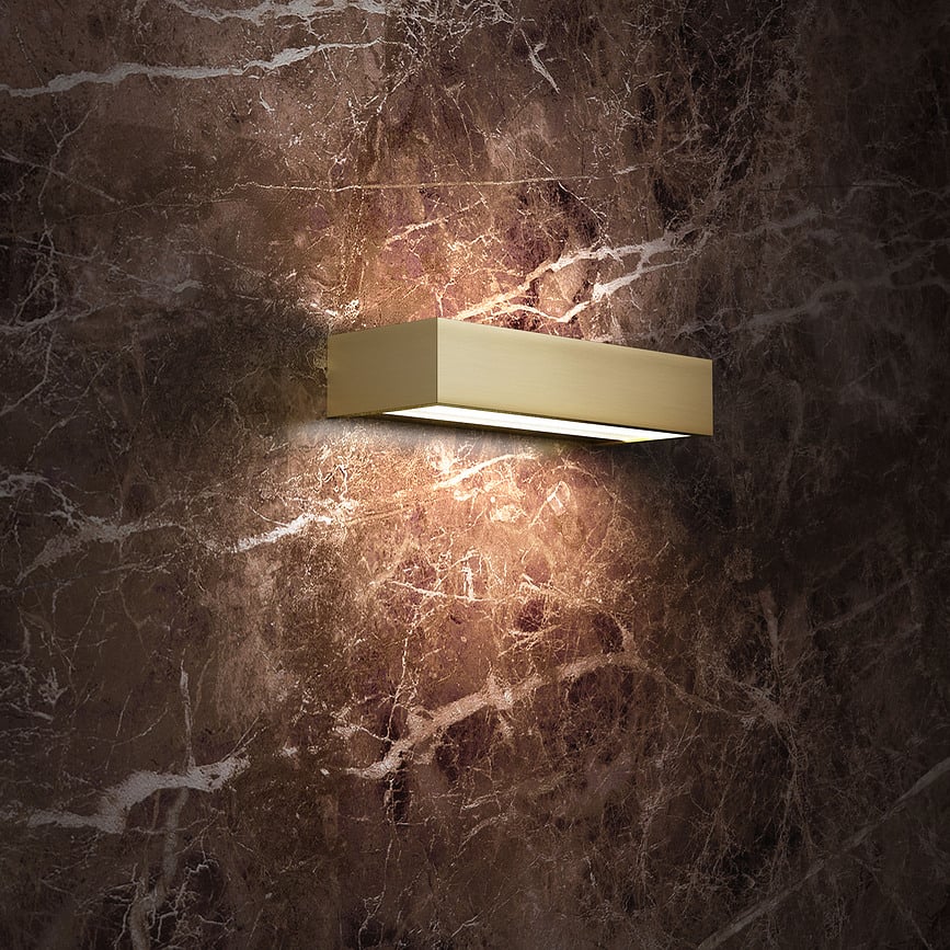 Box Lampa zidna LED 2700K 60 cm mat zlatna