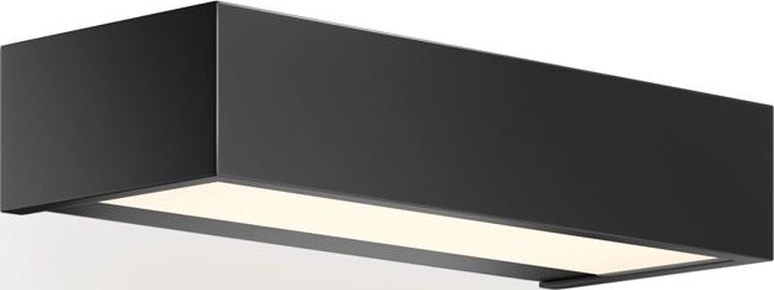 Box LED 2700K Seinalamp 25 cm mattmust