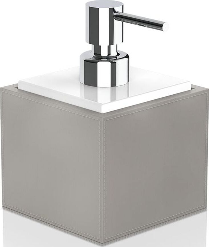 Brownie Soap dispenser taupe-white with chrome pump