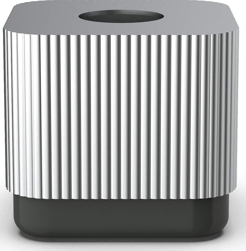 Caja para Pañuelos Of Line, con tapa plateada