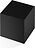 Century Badezimmerbehälter 13 x 13 cm schwarz matt