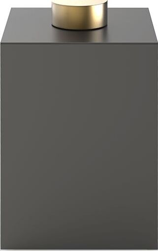 Century Badezimmerbehälter 27,5 cm dunkles Metall matte - gold mit Deckel