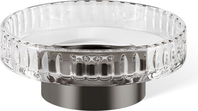 Century Seifenschale geriffelt dunkles Metall matte