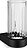 Century Toothbrush mug corrugated black matte wall mounted