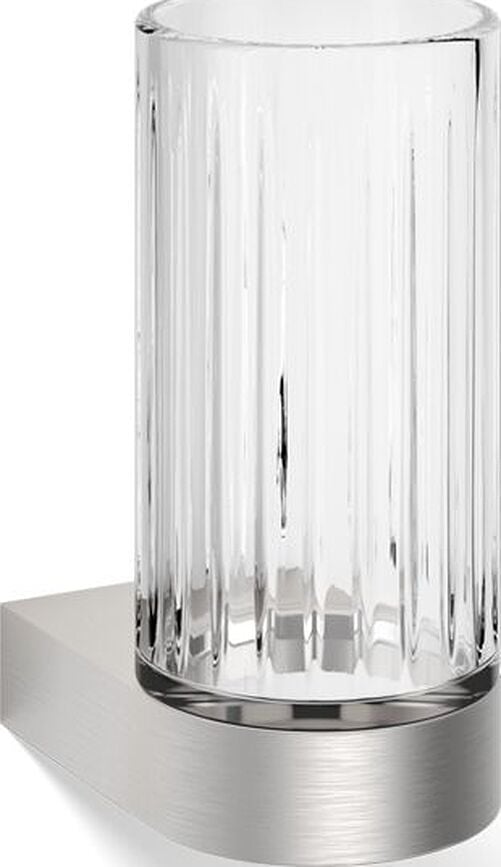 Century Zahnbürstenbecher geriffelt Stahl für die Wand