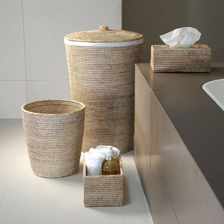 Cesta de almacenamiento Basket redonda clara