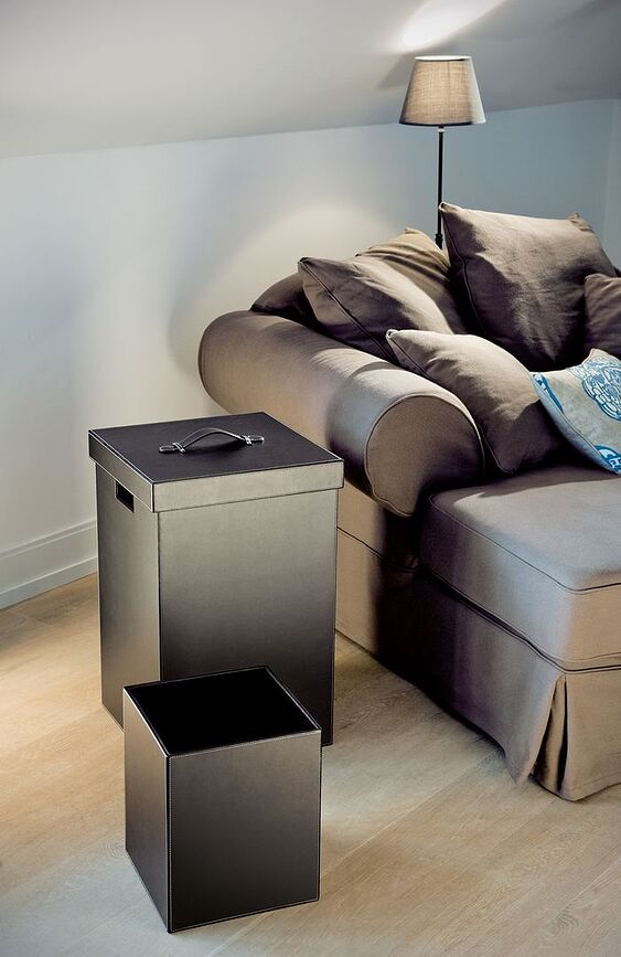 Cesto para la Ropa Sucia Brownie, 67 cm, negro