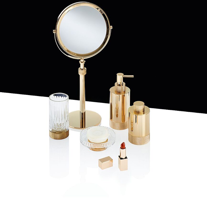 Classic Miroir Cosmétique grossissant x5, noir mat-chrome