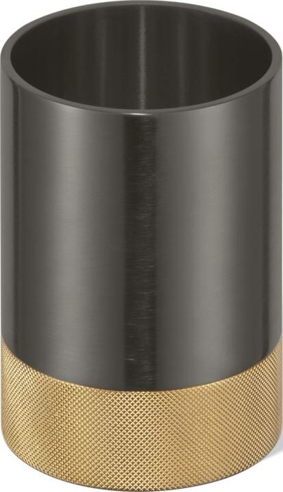 Zahnbürstenbecher und -halter Club Badbecher Dunkles Metall Matte - Gold