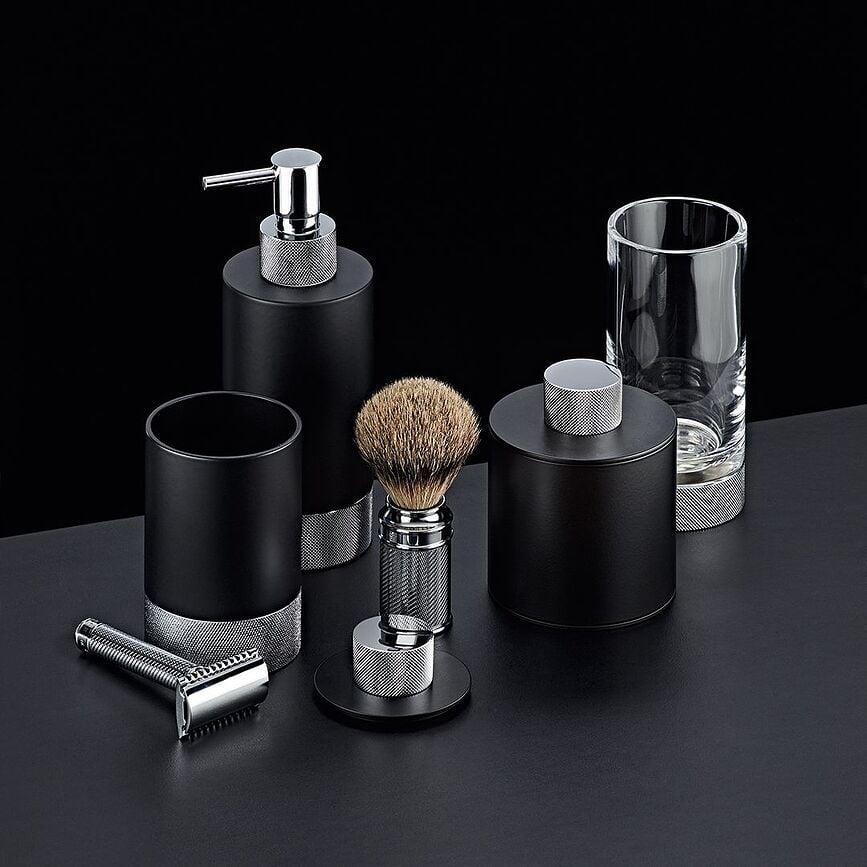 Club Distributeur de Savon, noir mat et chromé