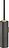 Club Toilet brush dark matte metal wall mounted