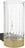 Club Toothbrush mug corrugated dark metal matte-gold wall mounted