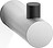Club Towel hook matte black-chrome