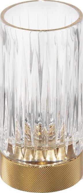 Club Zahnbürstenbecher geriffelt goldfarben